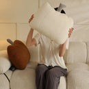 Axyaa Cozy Pumpkin Pine Cone Throw Pillow - Caramel Cream