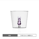 Axyaa Cactus Bunny Duck Clear Glass Tumbler Cup - Table Decor Drinkware
