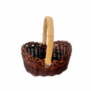 Axyaa Mini Braid Flower Baskets with Handle for Wedding Decor or Gift Baskets