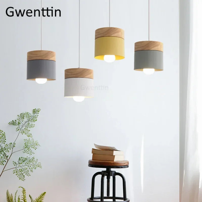 Nordic Macaron Pendant Light Fixture Modern Hanging Lamp Loft Decor Axyaa Luminaria