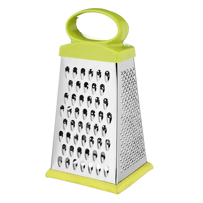 Axyaa 4-Sided Stainless Steel Grater Kitchen Gadget for Vegetables, Cheese, Potatoes