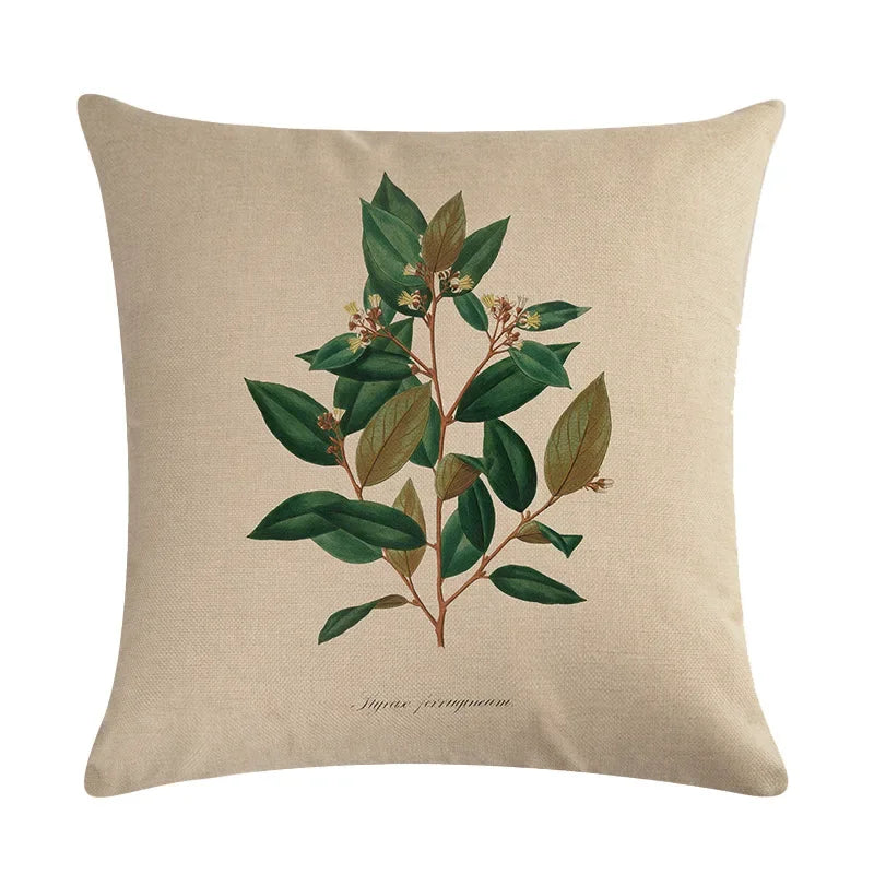 Axyaa Plant Print Embrace Pillowcase 45*45cm