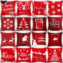 Axyaa Merry Christmas Print Sofa Cushion Decoration Pillowcase
