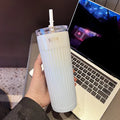 Axyaa Gradient Stainless Steel Thermos Straw Cup 500ML