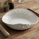 Axyaa Rock Pattern Shell Ceramic Steamed Fish Soup Plate -  High-end Tableware