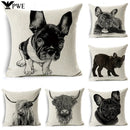 Axyaa Dog Yak Linen Cushion Cover - 45*45cm