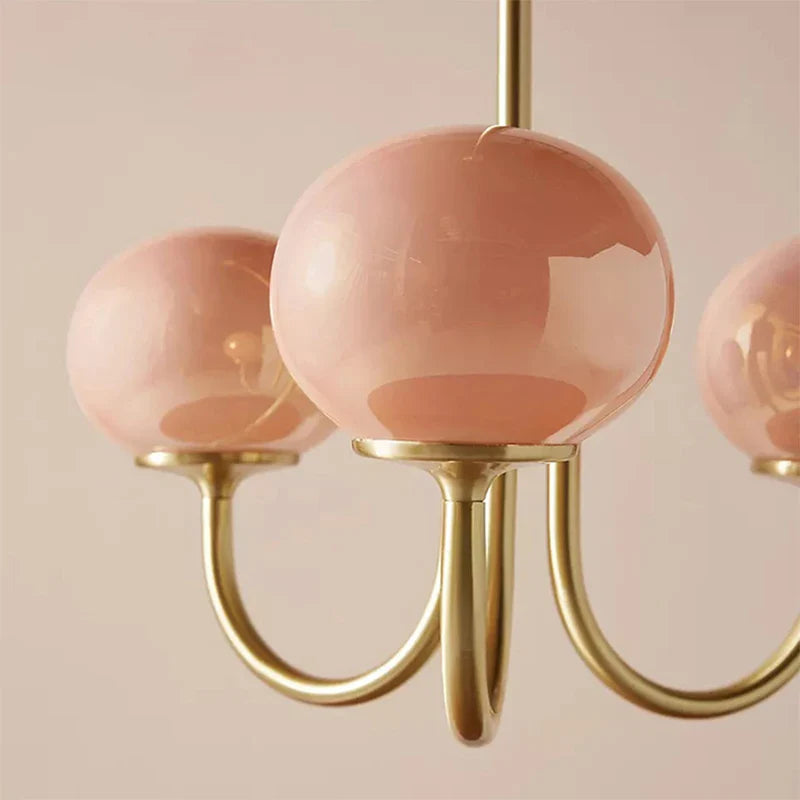 Axyaa Pink Bedroom Pendant Light: French Vintage Cream Style, Medieval Warm Living Room Lighting
