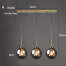 Axyaa Nordic Glass Ball Chandelier for Home Decor Lighting Fixtures