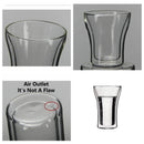 Axyaa Double Wall Glass Cup: Durable, Heat Resistant Drinkware for Home - 250ml