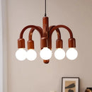 Axyaa Retro Wooden Chandelier Pendant Lamp for Home Decor