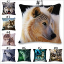 Axyaa Wolf Animal Decor Pillowcases for Sofa and Bedroom
