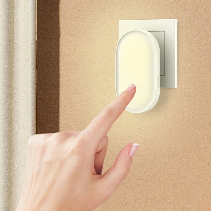 Axya LED Night Light: Energy-efficient Wall Lamp with Light Control for Bedroom