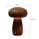 Axyaa Wooden Mushrooms Night Light, Touch Switch, Dimmable Desk Lamp