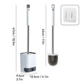 Axyaa Long Handle Wall-Mounted Toilet Brush with Detachable Holder