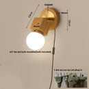 Axyaa Copper LED Wall Light Pull Chain Switch Modern Bedroom Mirror Lamp
