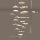 Axyaa Crystal Chandelier Stair Pendant Lamp Living Room Interior Lighting