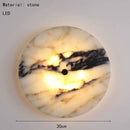 Axyaa Round Stone Wall Light 30cm LED Sconce for Hotel Parlor Bedroom