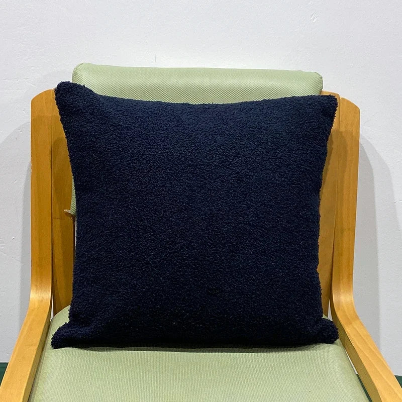 Axyaa Winter Soft Teddy Faux Fur Cushion Cover, Plush Throw Pillow Nordic Style