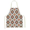 Axyaa Geometric Floral Kitchen Apron - Stylish Adult Kids Bib for Cooking & Baking