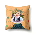 Axyaa Geometric Cat Dog Print Polyester Pillow Cover 45x45cm