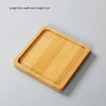 Axyaa Bamboo Coaster Set for Home Decor and Kitchen, Multi-use Wood Tray Plate