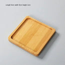 Axyaa Bamboo Coaster Set for Home Decor and Kitchen, Multi-use Wood Tray Plate