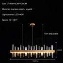 Axyaa Crystal Pendant Light for Dining Table and Bar Counter