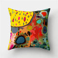 Axyaa Multicolor Bird Floral Landscape Polyester Throw Pillow Cover 45X45CM