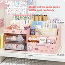 Axyaa Bunny Desk Organizer Office Rack Storage Drawer Pen Holder Cute Kawaii Box