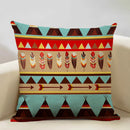 Axyaa Geometric Aztec Boho 45x45cm Linen Pillowcase for Home Sofa Decor