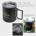Axyaa Double Layer Stainless Steel Water Cup - 320ml Mug for Home, Outdoor, Travel