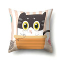 Axyaa Geometric Cat Dog Print Polyester Pillow Cover 45x45cm