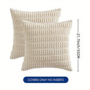 Axyaa Striped Corduroy Throw Pillow Covers - Boho European Style for Home Decor