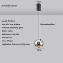 Axyaa Adjustable Angle Round Pendant Light: Modern Stretchable Chandelier for Home Lighting