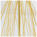 Axyaa Nordic Glass Chandelier: Frosted Glass, LED Pendant Light - Gold/Black