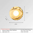 Axyaa White Marble Wall Lamp for Living Room, Staircase, Bedroom - Minimalist Circular Design