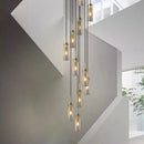Axyaa Luxury All Copper Chandelier LED Glass Pendant Light
