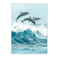 Axyaa Seascape Canvas Painting: Beach Coconut Tree Wall Art Print for Living Room