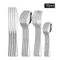Axyaa 30-Piece Stainless Steel Cutlery Set - Ideal for Restaurants and Hotels