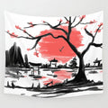 Axyaa Studio Ghibli Anime Landscape Wall Tapestry Cover Beach Towel Blanket