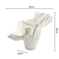 Axyaa Resin Irregular Flower Vase Wide Mouth Abstract Sculpture Floral Home Decor