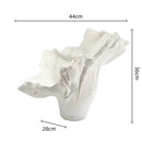 Axyaa Resin Irregular Flower Vase Wide Mouth Abstract Sculpture Floral Home Decor