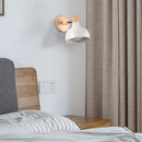 Axyaa Nordic Wood Wall Sconce Modern Bedroom Lamp E27 Fixture