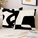 Axyaa Simple Black Line Printed Pillowcase for Living Room Sofa Chair, Home Decor