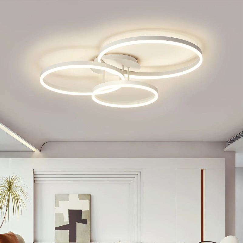 Axyaa Smart Led Chandeliers 3 Circle Ceiling Light with Remote Control App