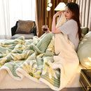 Axyaa Milk Velvet 3-Layer Warmth Blanket for Bed & Sofa
