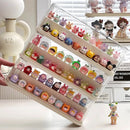 Axyaa Clear Acrylic Figure Display Storage Box with Lid Organizer