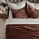 Axyaa King Size Velvet Quilt Set: Luxurious Soft Bedding, Lightweight Comforter for All Seasons