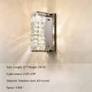 Axyaa LED Crystal Wall Lamp for Living Room Bedroom Decor