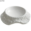 Axyaa Irregular Rock Texture Ceramic Double Layer Soup Plate - Set of 1
